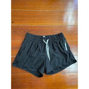 Vuori Black Athletic Running Shorts Women’s XS Zip Pocket Drawstring